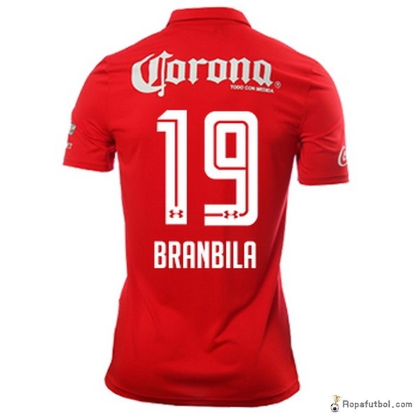 Camiseta Deportivo Toluca Replica Primera Ropa Branbila 2016/17 Rojo